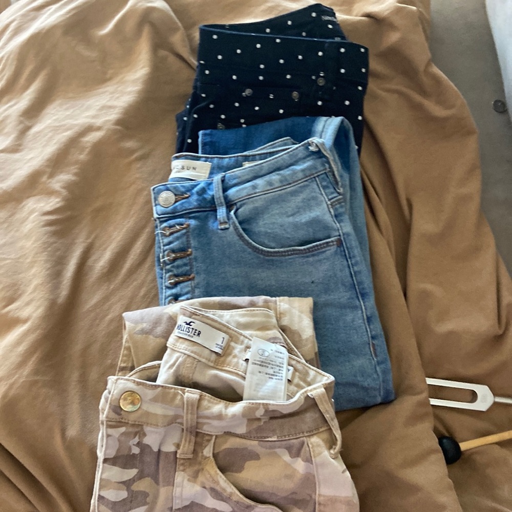 3 pairs of cute pants all size 1 ish